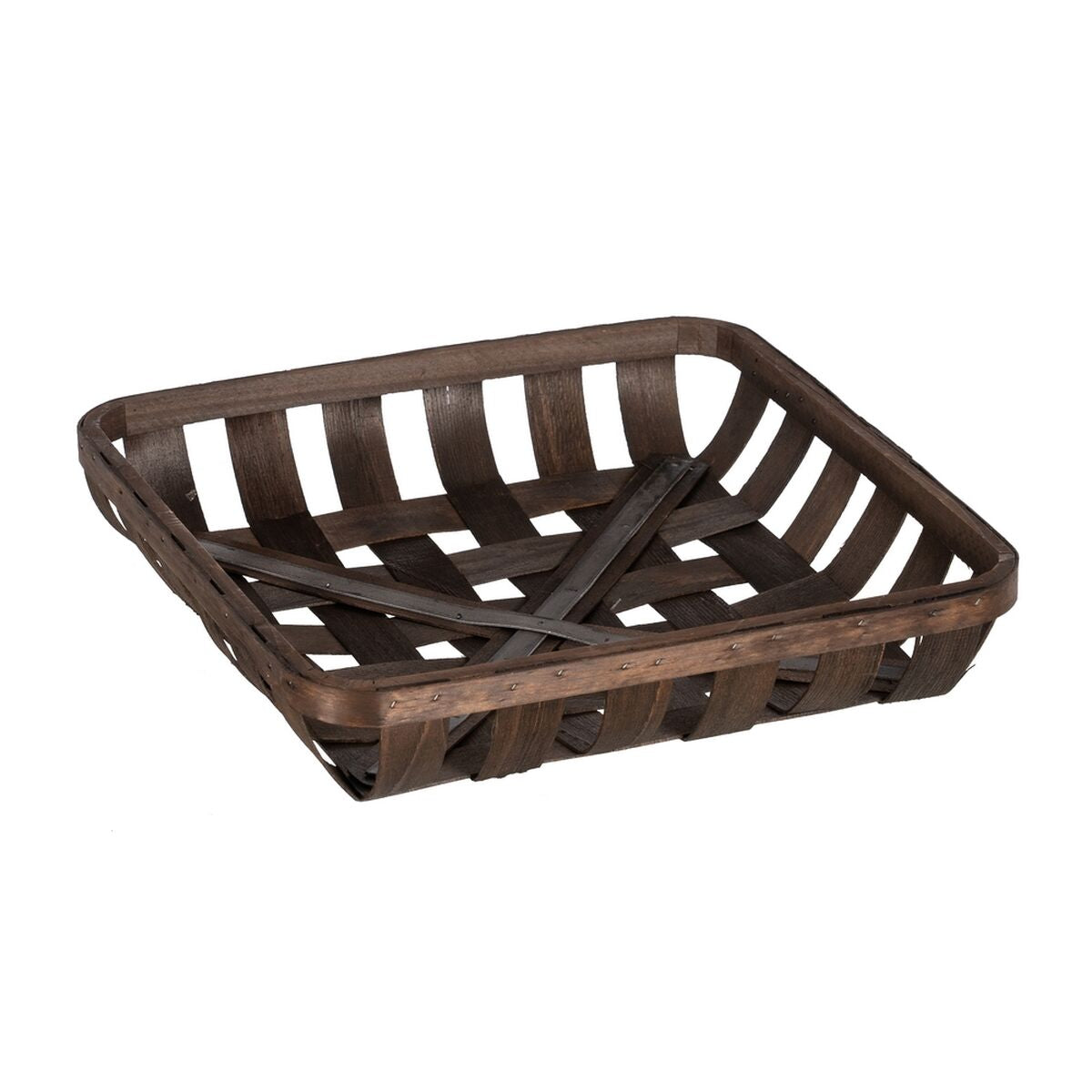 Set di Cestini Marrone Legno 52 x 52 x 11,5 cm (3 Unità)