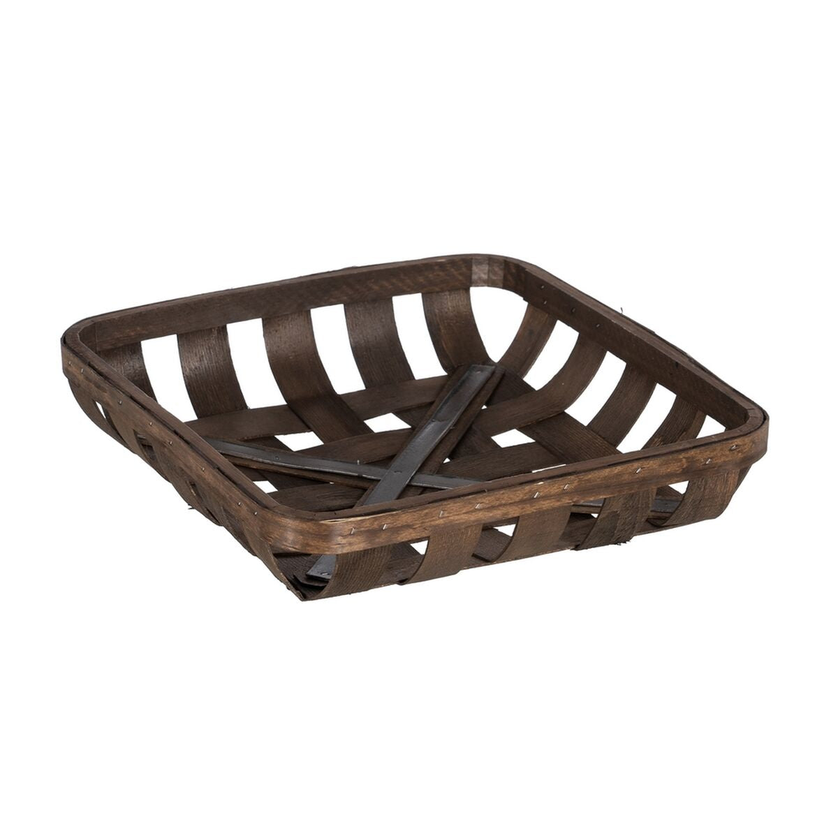 Set di Cestini Marrone Legno 52 x 52 x 11,5 cm (3 Unità)