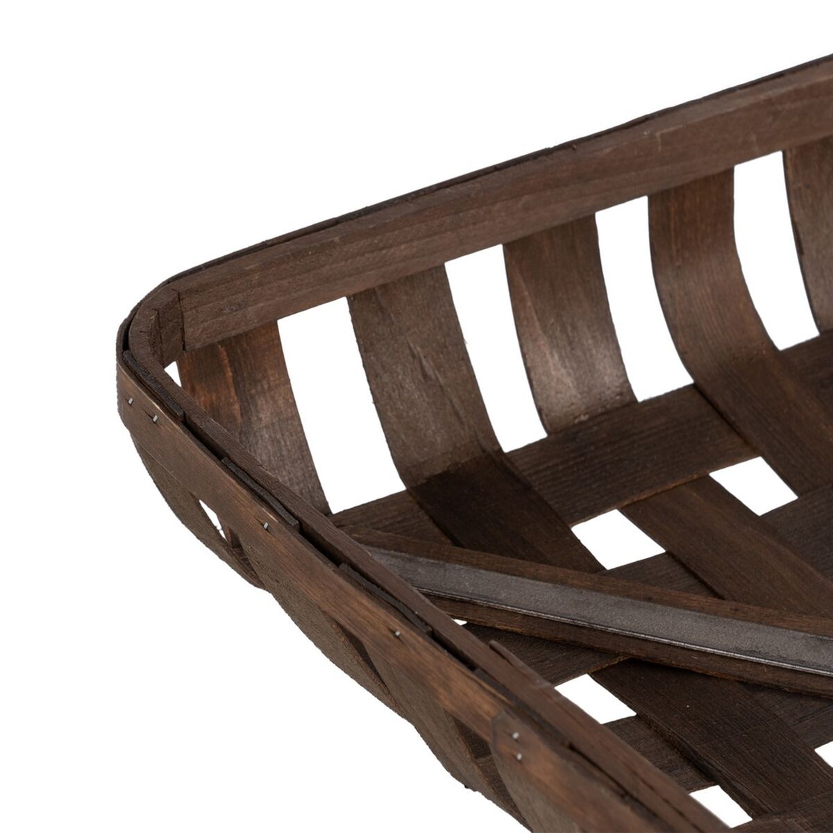 Set di Cestini Marrone Legno 52 x 52 x 11,5 cm (3 Unità)