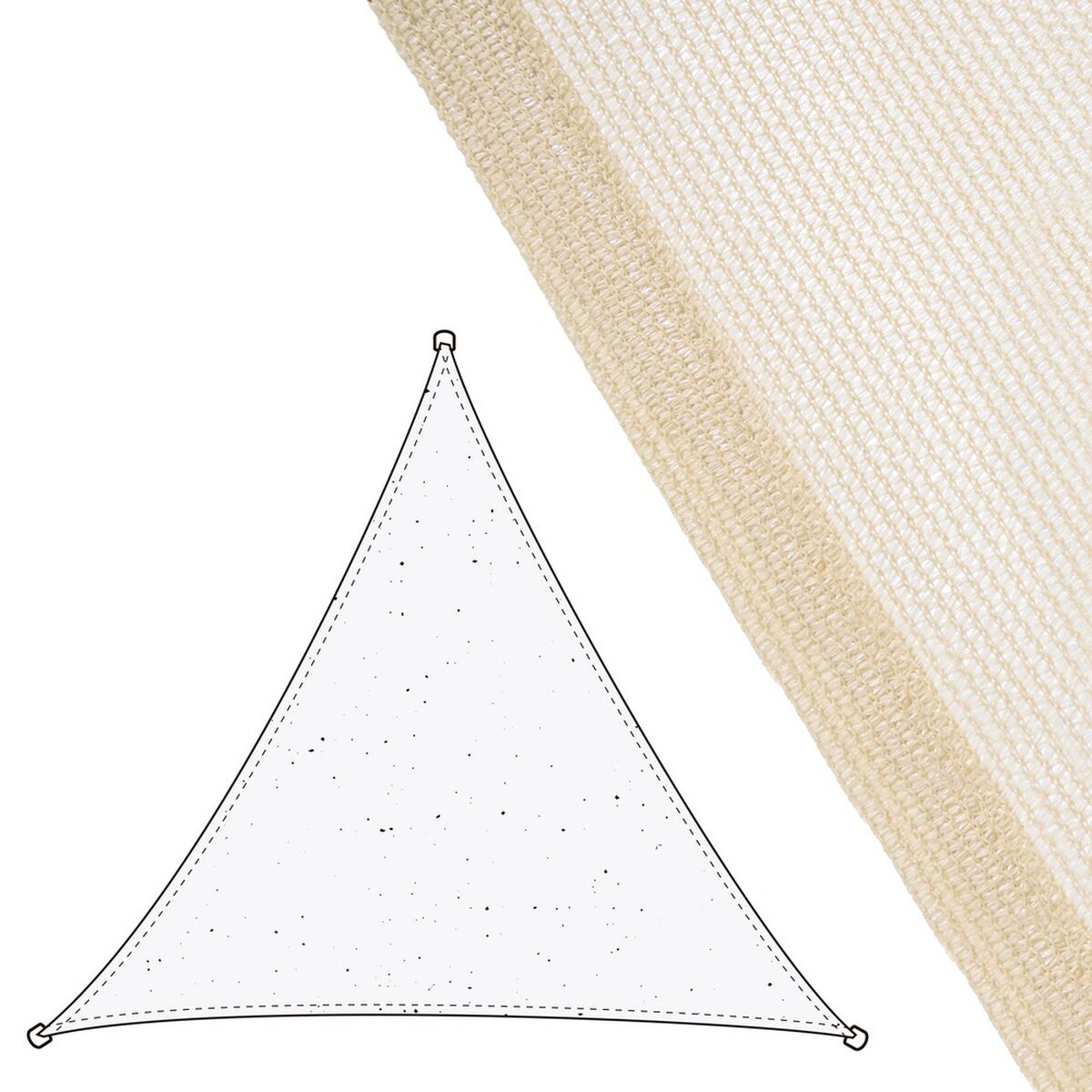 Stoffa Tenda 3,5 x 3,5 m Beige Polietilene