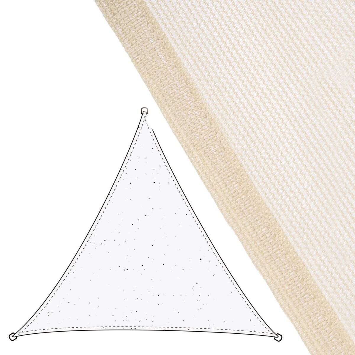 Stoffa Tenda 5 x 5 m Beige Polietilene