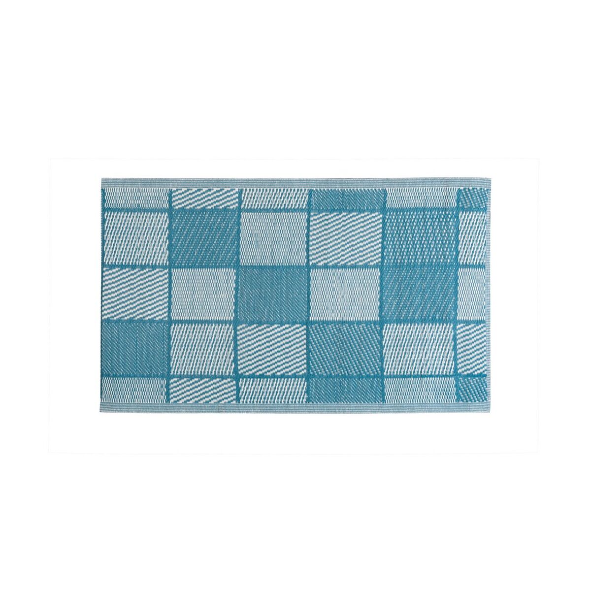 Tappeto per esterni Meis Azzurro Bianco polipropilene 90 x 150 cm