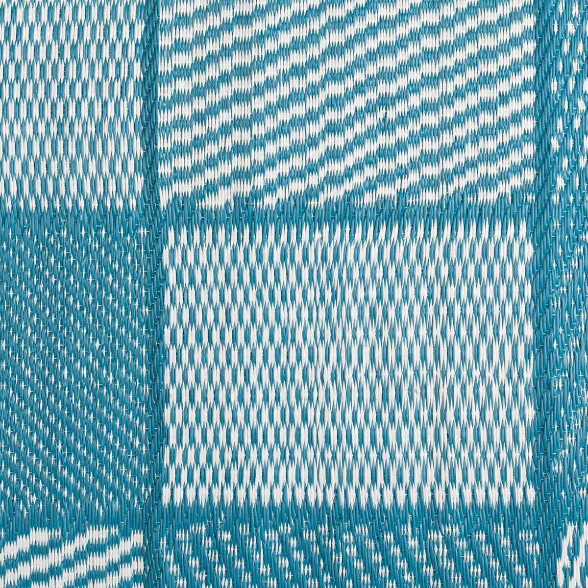 Tappeto per esterni Meis Azzurro Bianco polipropilene 90 x 150 cm