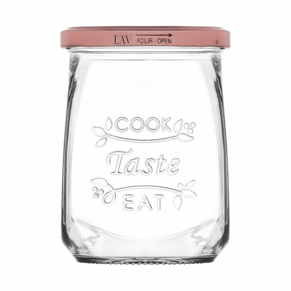 Barattolo In Vetro Trasparente Inde Tasty Con coperchio 550 ml (12 Unità)