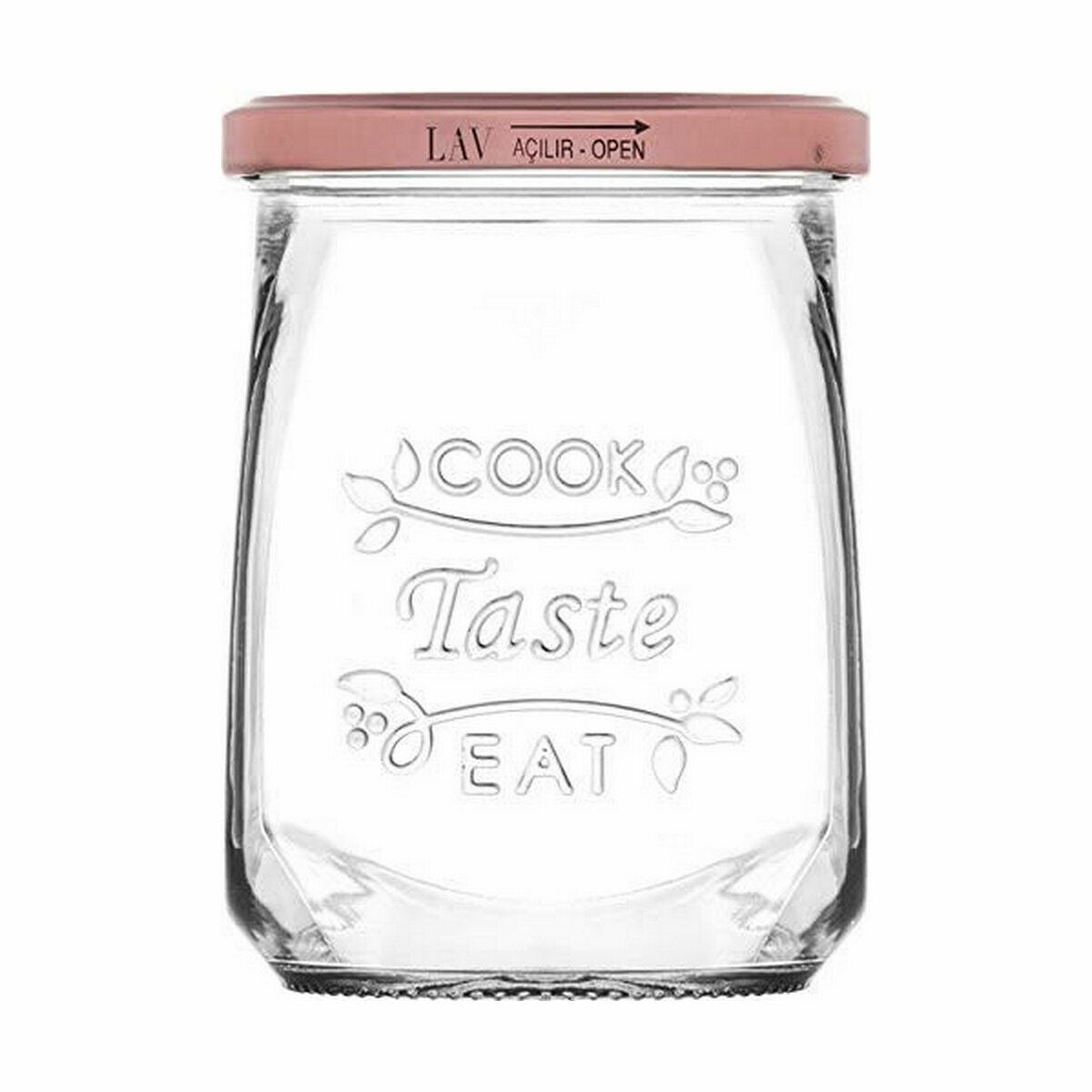 Barattolo In Vetro Trasparente Inde Tasty Con coperchio 550 ml (12 Unità)