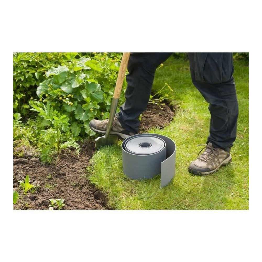 Recinzione da Giardino Nature 7,5 cm x 10 m Grigio Polietilene