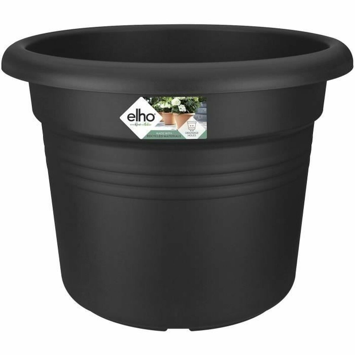 Vaso Elho   Nero Rotonda Plastica Ø 45 cm