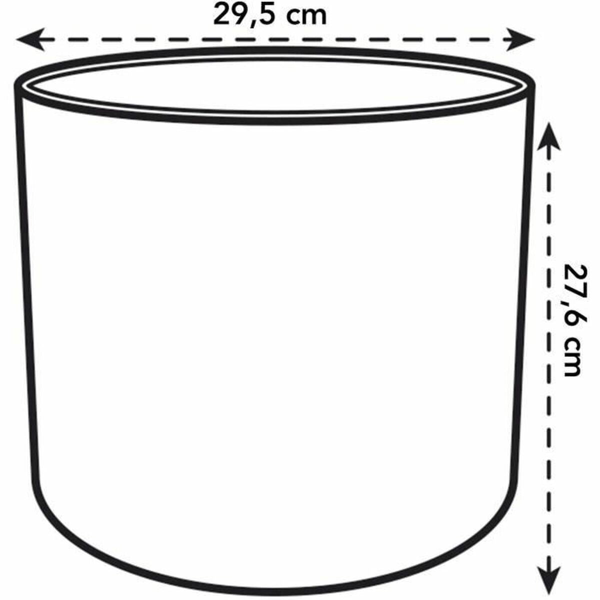 Vaso Elho Bianco Plastica 30 x 30 x 28 cm