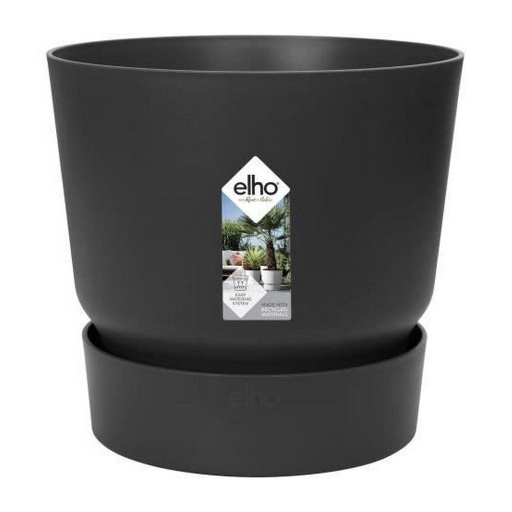Vaso Elho Greenville Rotondo Nero Plastica (Ø 39 x 36,8 cm)