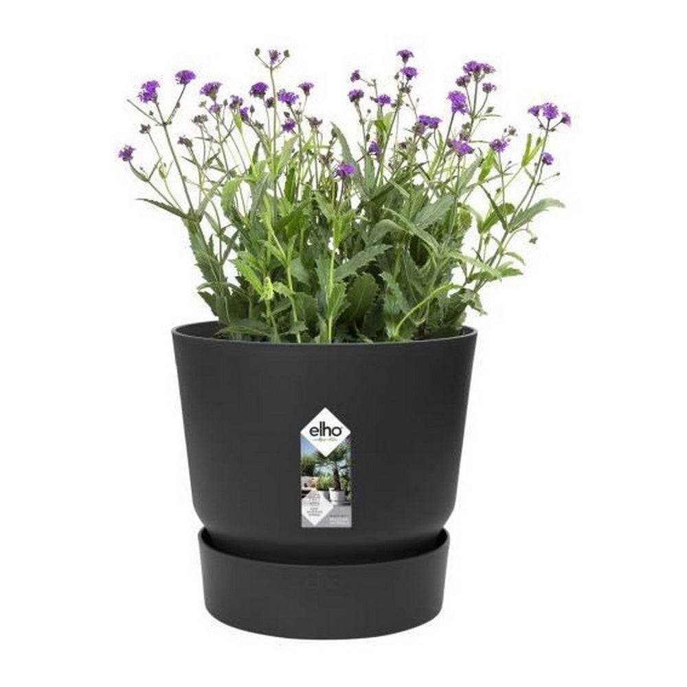 Vaso Elho Greenville Rotondo Nero Plastica (Ø 39 x 36,8 cm)