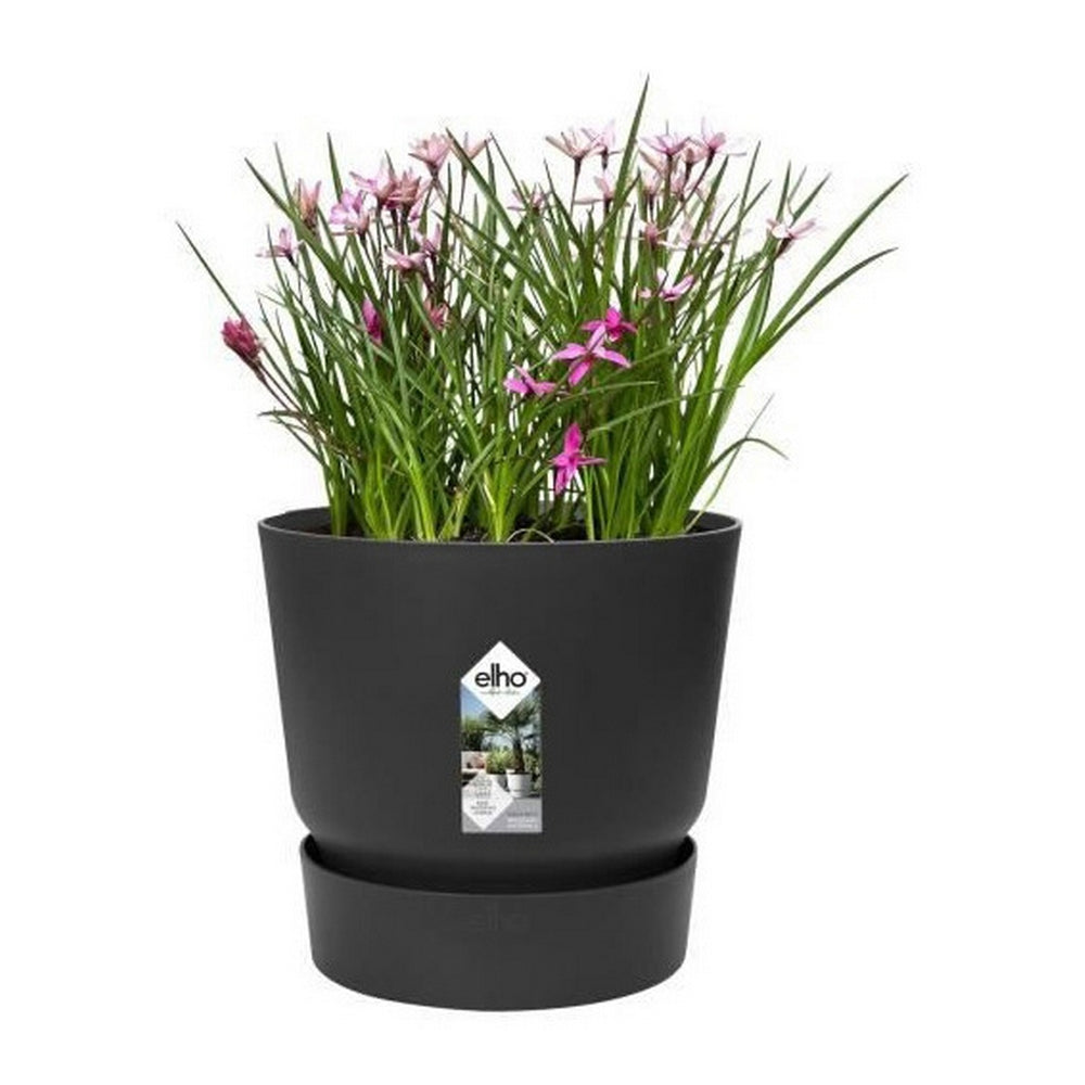 Vaso Elho Greenville Rotondo Nero Plastica (Ø 39 x 36,8 cm)