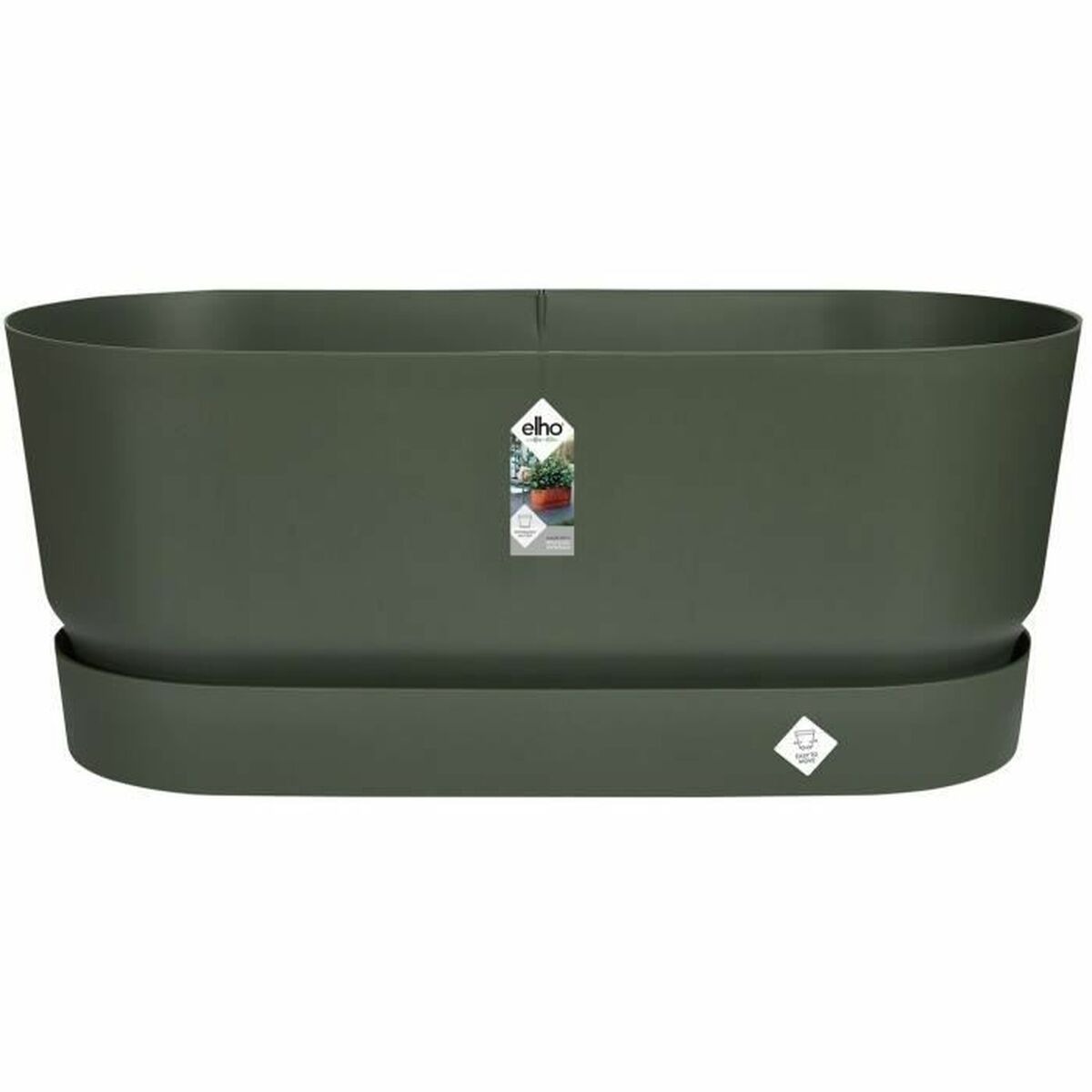 Vaso rettangolare da Balcone Elho   60 cm Verde Plastica Ovalada