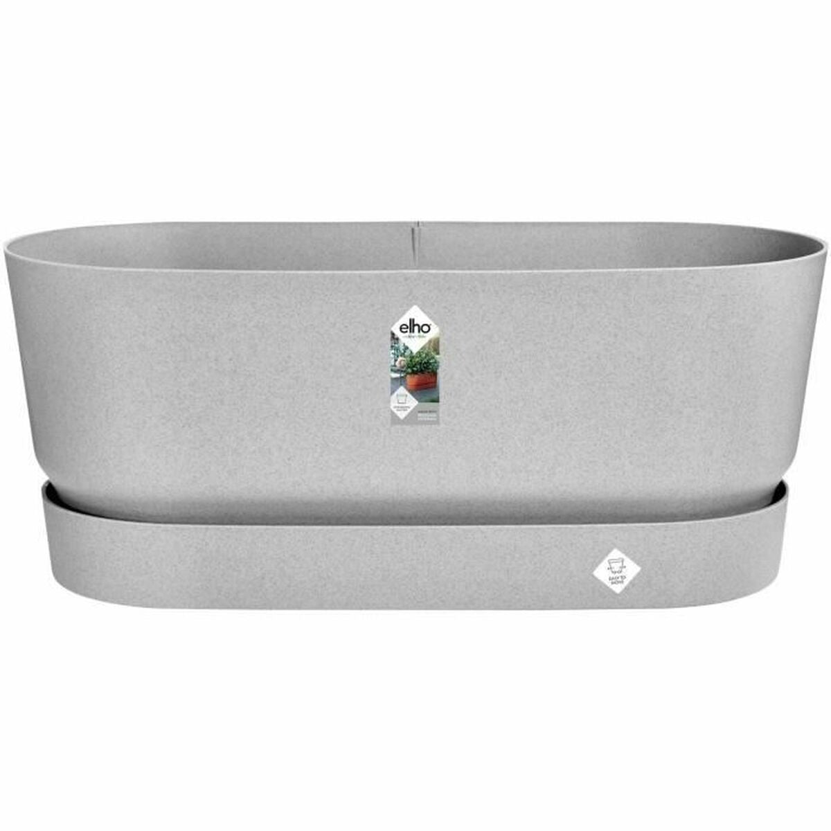 Vaso rettangolare da Balcone Elho   Grigio 60 cm Plastica Ovalada