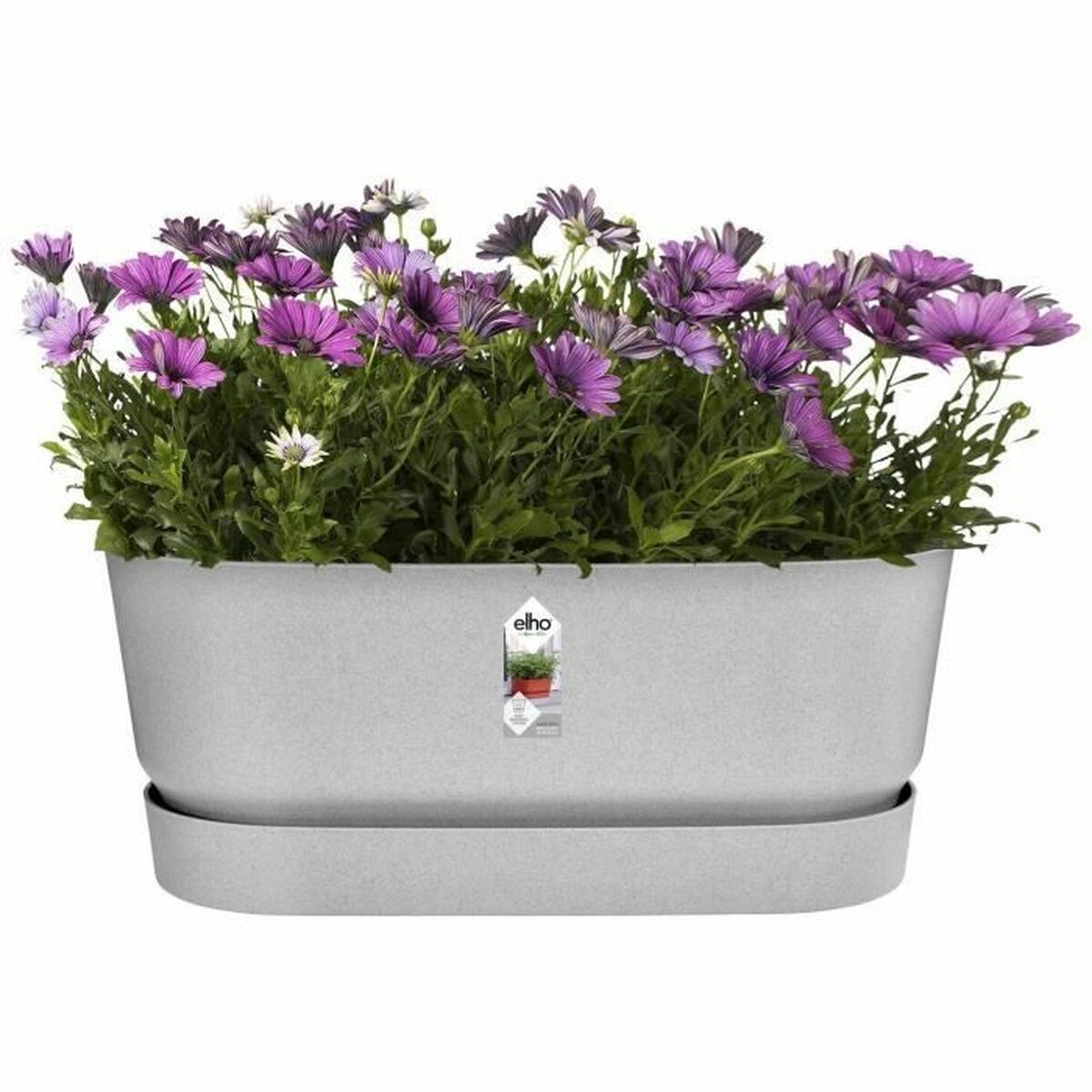 Vaso rettangolare da Balcone Elho   Grigio 60 cm Plastica Ovalada