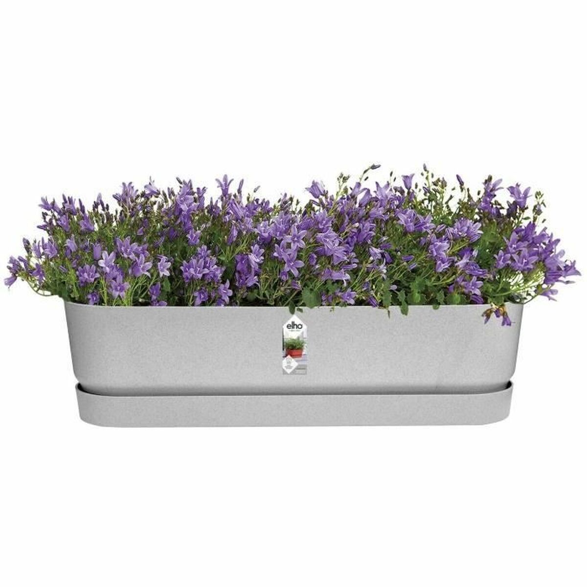 Vaso rettangolare da Balcone Elho   Grigio 70 cm Plastica Ovalada