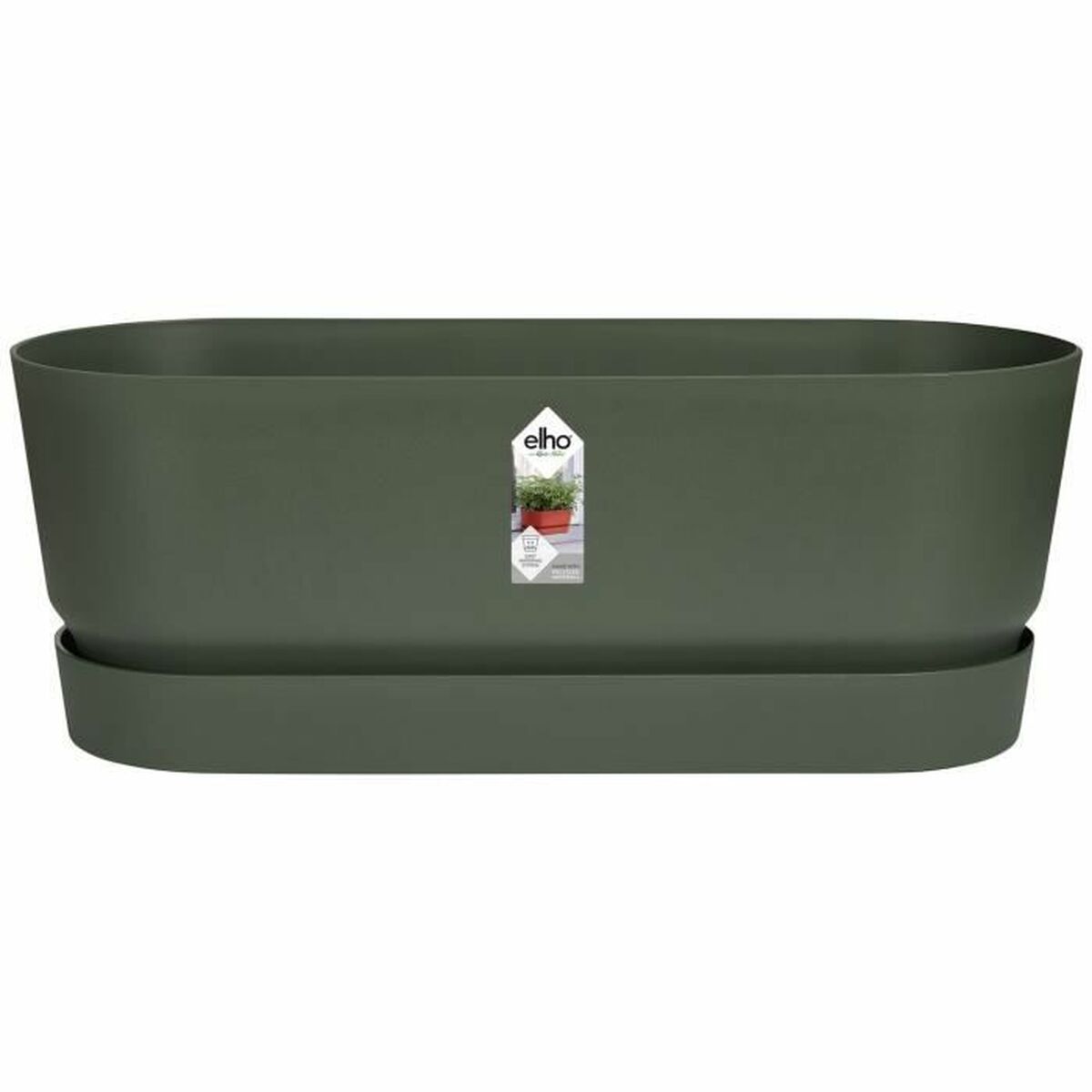Vaso rettangolare da Balcone Elho   50 cm Verde Plastica Ovalada