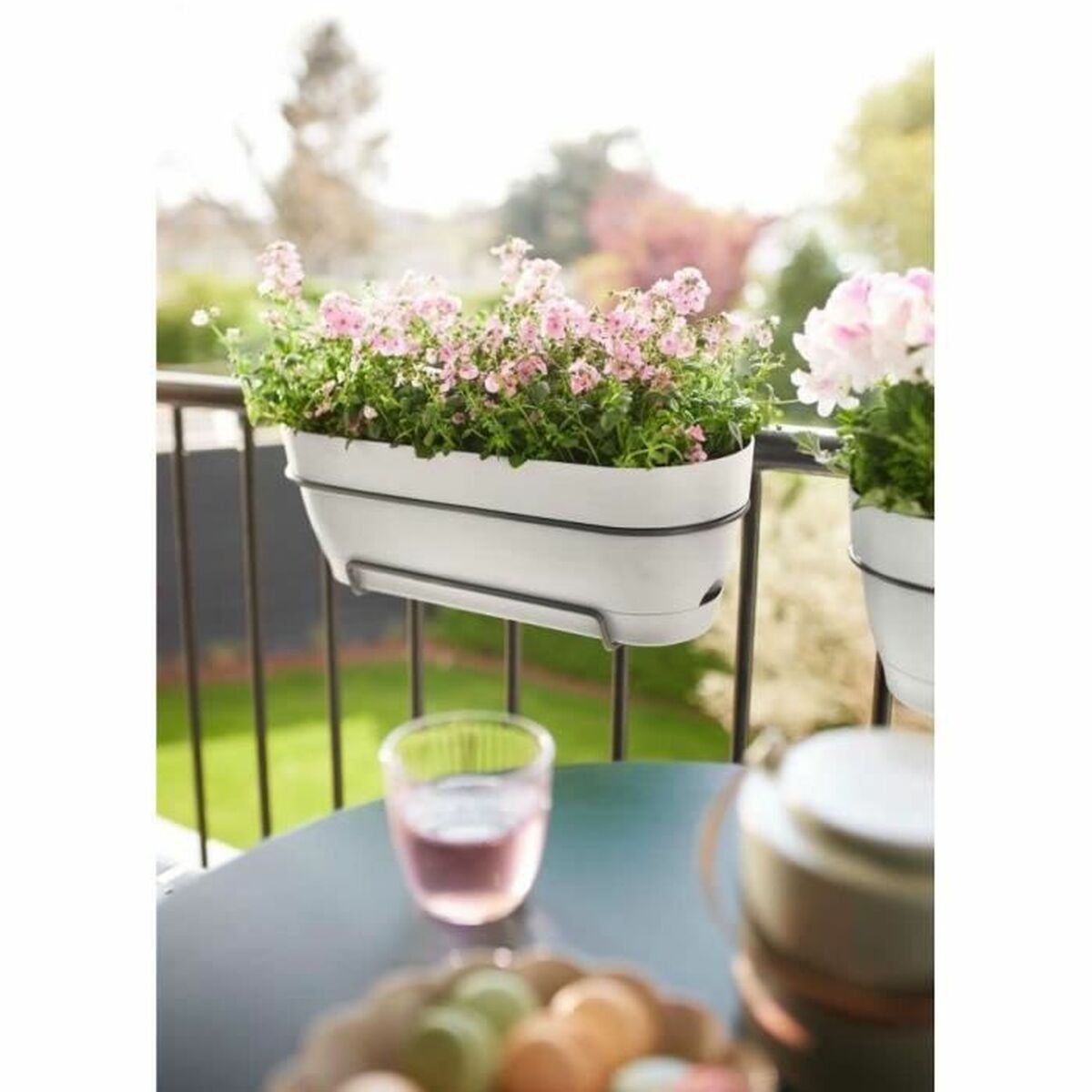 Vaso rettangolare da Balcone Elho   50 cm Bianco Rettangolare Plastica