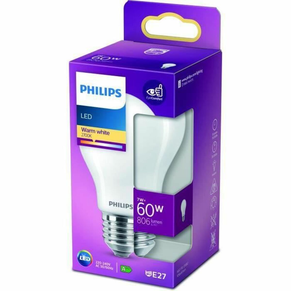 Lampadina LED Philips Equivalent  60 W