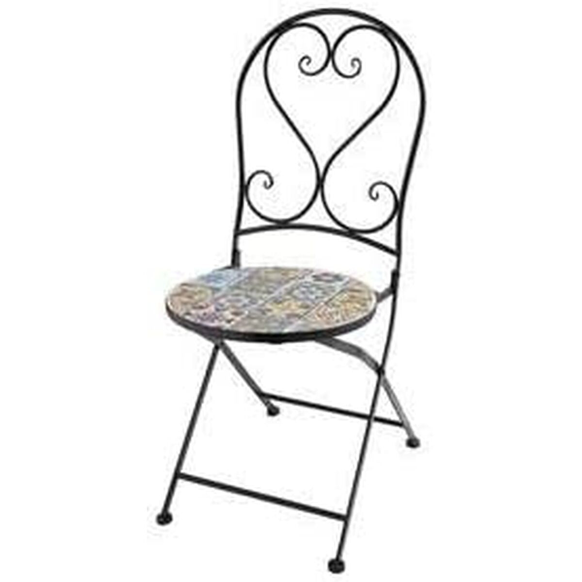 Sedia da giardino Praha Nero Esterno Ferro (39 x 47 x 94 cm)