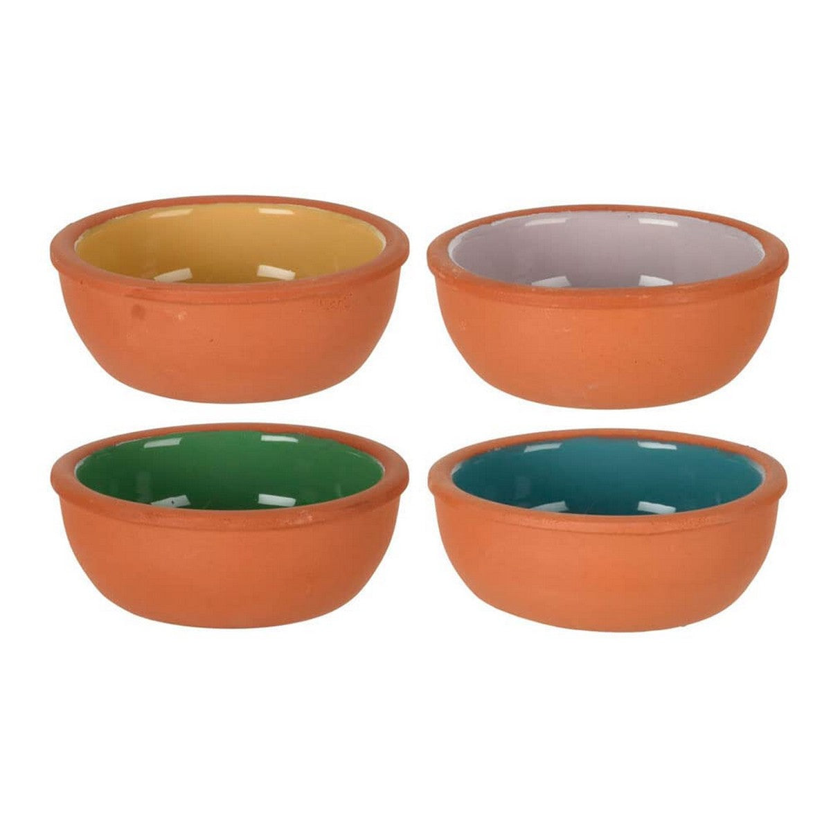 Set di Ciotole Excellent Houseware Argilla cotta Aperitivo 4 Pezzi 4 Unità (Ø 10,4 x 4,2 cm)