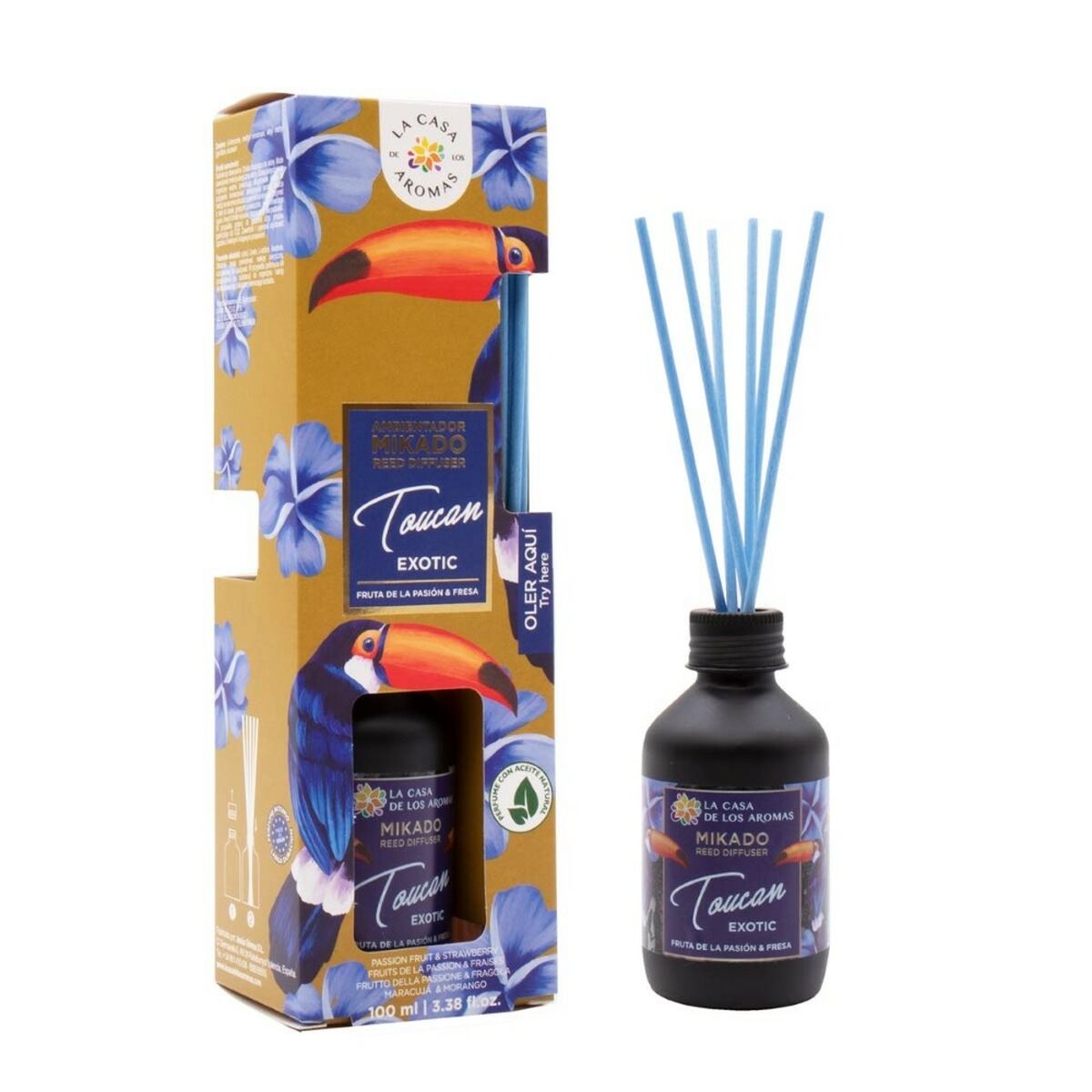 Bastoncini Profumati La Casa de los Aromas Toucan Exotic Fragola Frutto della Passione (100 ml)