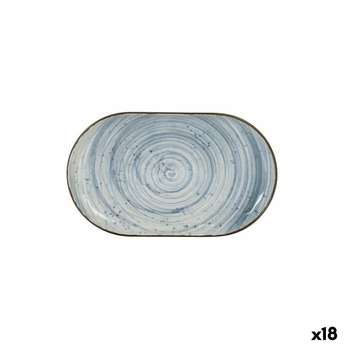 Vassoio per aperitivi La Mediterránea Anllo Ovale 25 x 15 x 2,2 cm (18 Unità)