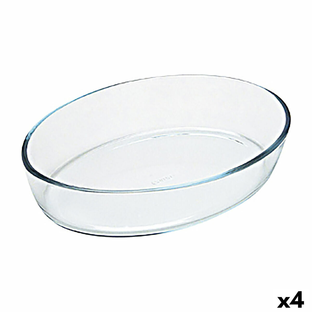 Pirofila da Forno Pyrex Classic Ovalada 40 x 28 x 7 cm Trasparente Vetro (4 Unità)