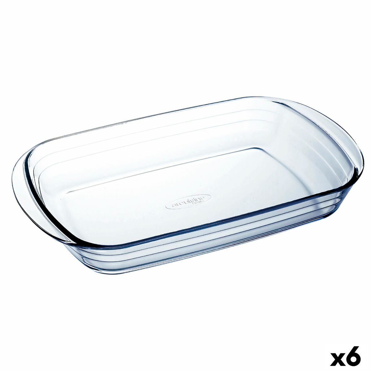 Pirofila da Forno Ô Cuisine Rettangolare 40,3 x 26,3 x 7,3 cm Trasparente Vetro (6 Unità)
