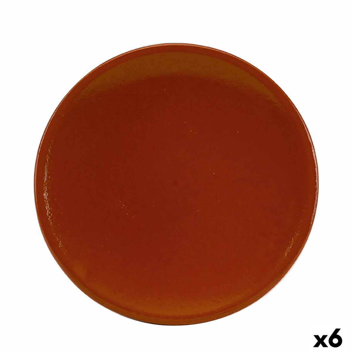 Piatto Raimundo Rifrattore Argilla cotta Ceramica Marrone (Ø 26 cm) (6 Unità)