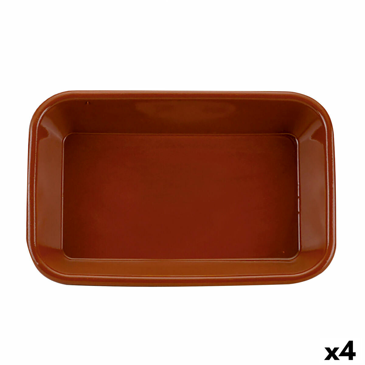 Teglia da Cucina Raimundo Argilla cotta Ceramica Marrone (29 x 19 x 6 cm) (4 Unità)
