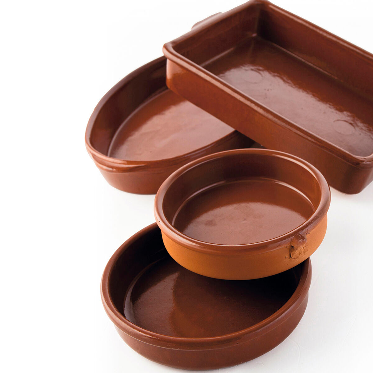 Pentola Ceramica Marrone (Ø 28 cm) (3 Unità)