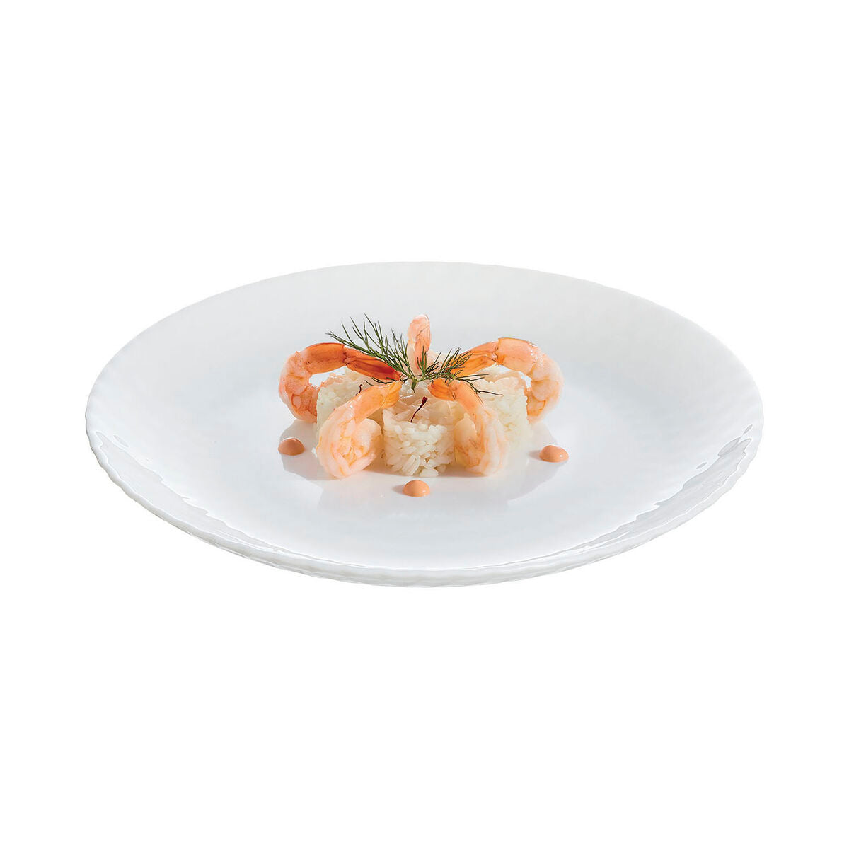Piatto da Dolce Luminarc Pampille Bianco Vetro (19 cm) (24 Unità)