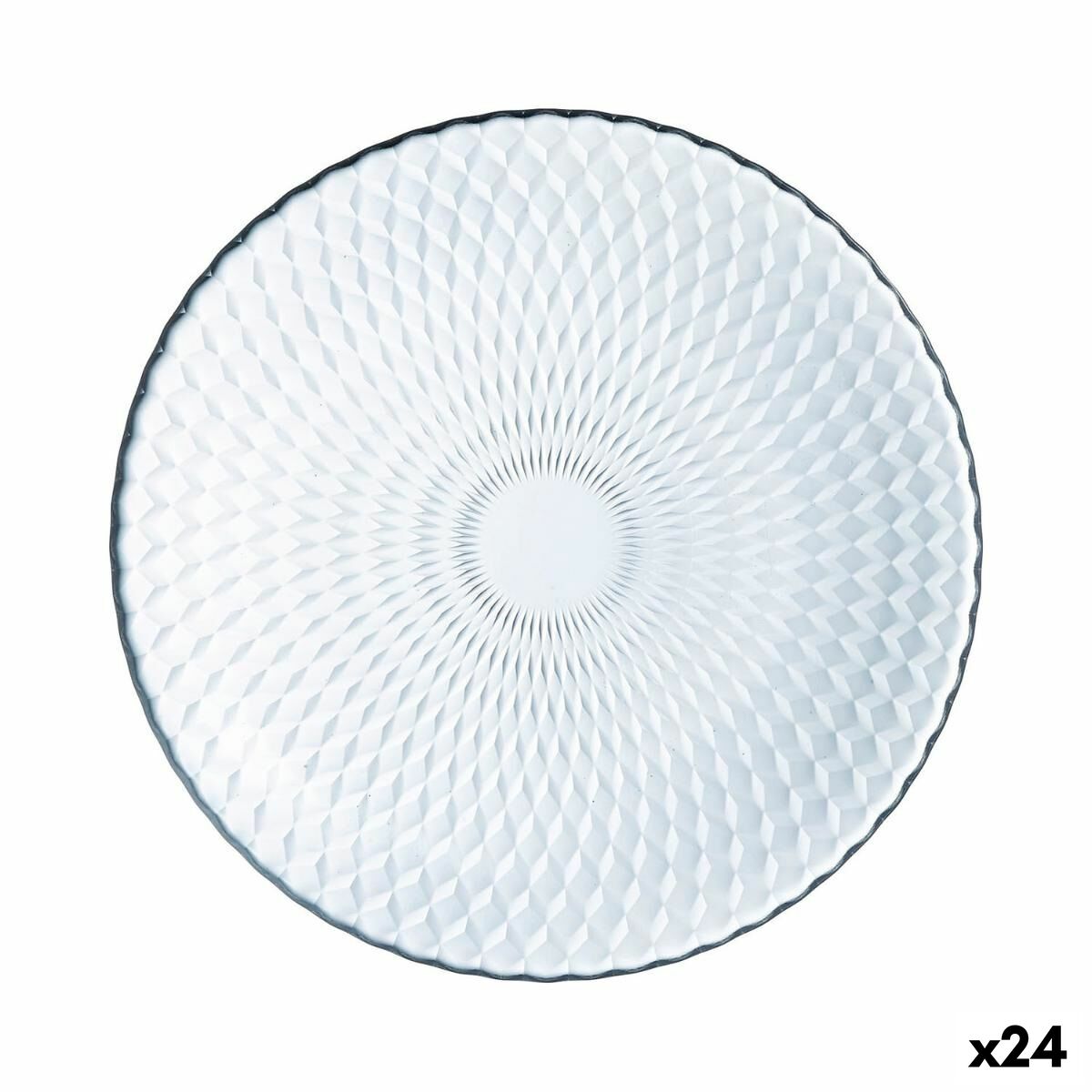 Piatto Piano Luminarc Pampille Trasparente Vetro (25 cm) (24 Unità)