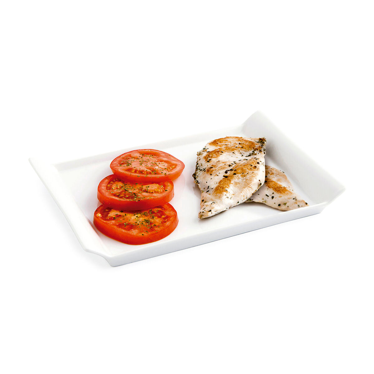 Vassoio per aperitivi Quid Gastro Fresh 26 x 18 cm Ceramica Bianco (6 Unità)