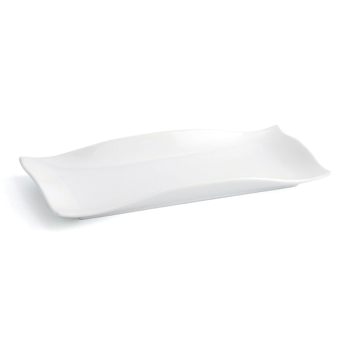 Piatto Piano Quid Gastro Fun Ceramica Bianco (29,5 x 11 x 3 cm) (6 Unità)