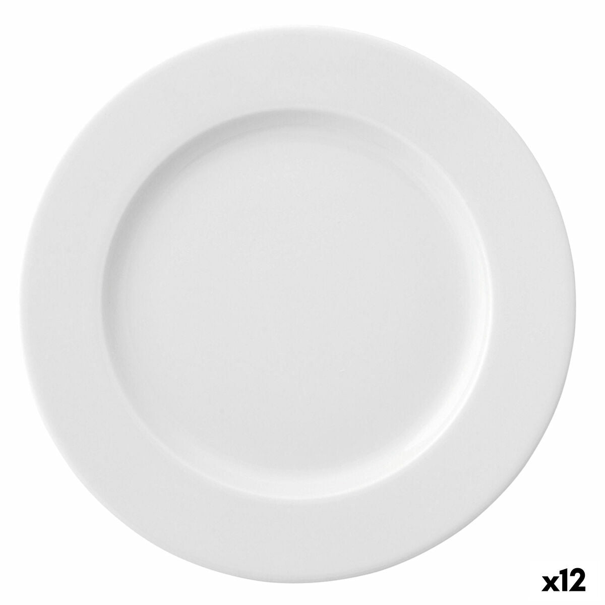Piatto Piano Ariane Prime Ceramica Bianco (Ø 21 cm) (12 Unità)