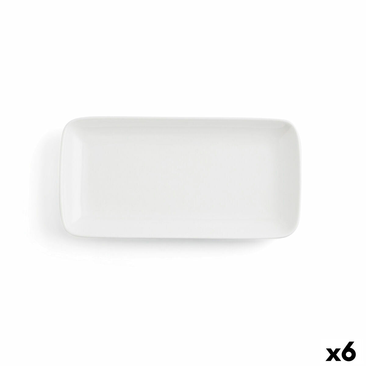 Teglia da Cucina Ariane Vital Coupe Rettangolare Ceramica Bianco (28 x 14 cm) (6 Unità)