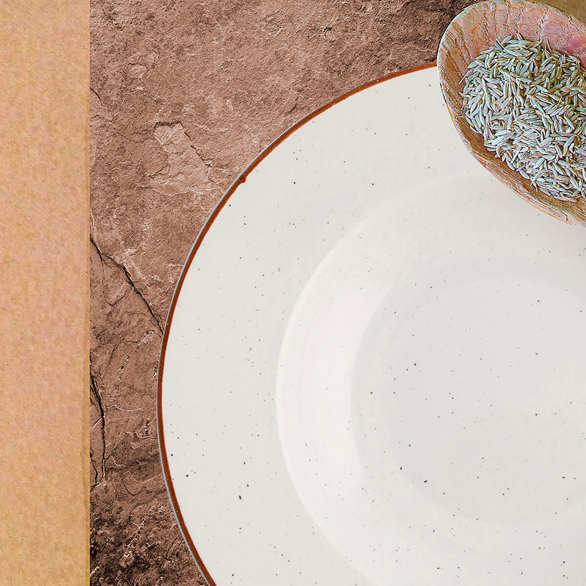 Piatto Piano Ariane Terra Ceramica Beige (Ø 31 cm) (6 Unità)