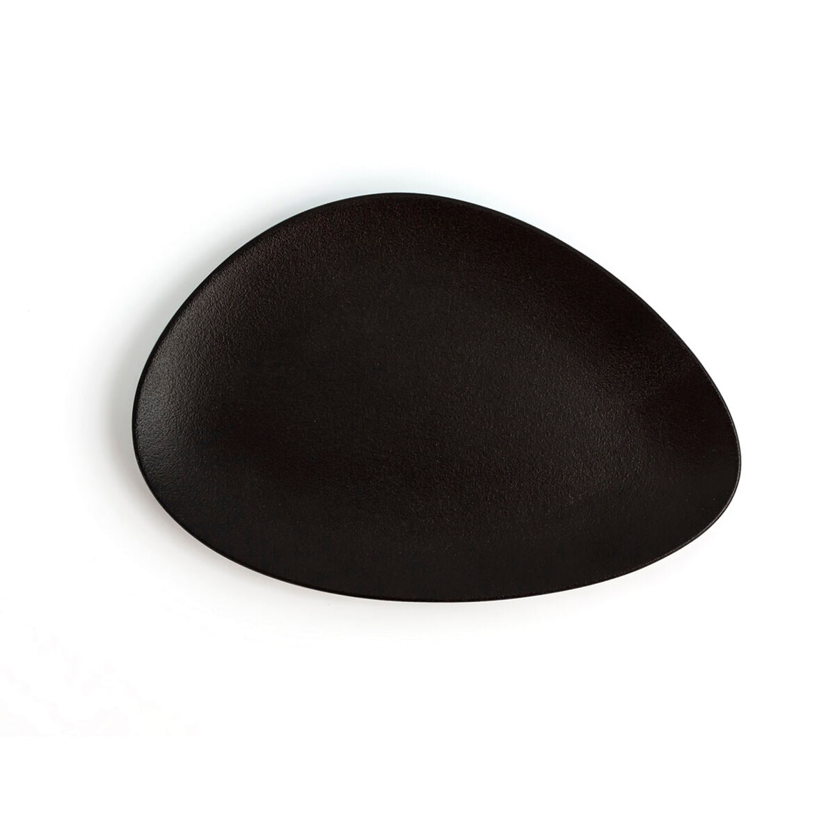 Piatto Piano Ariane Antracita Triangolare Ceramica Nero (Ø 21 cm) (12 Unità)