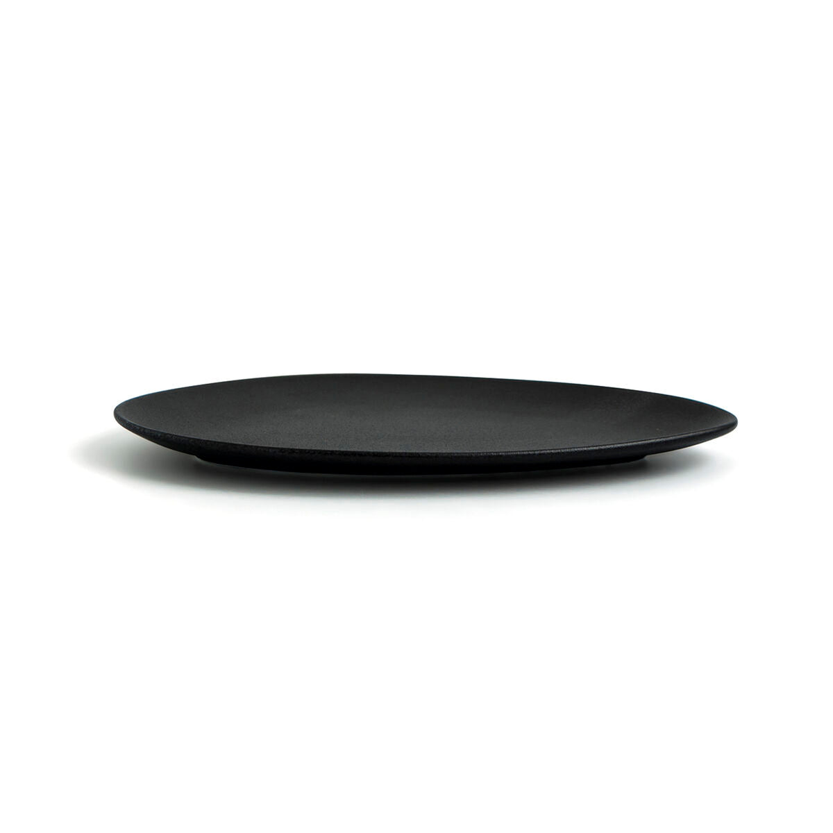 Piatto Piano Ariane Antracita Triangolare Ceramica Nero (Ø 21 cm) (12 Unità)