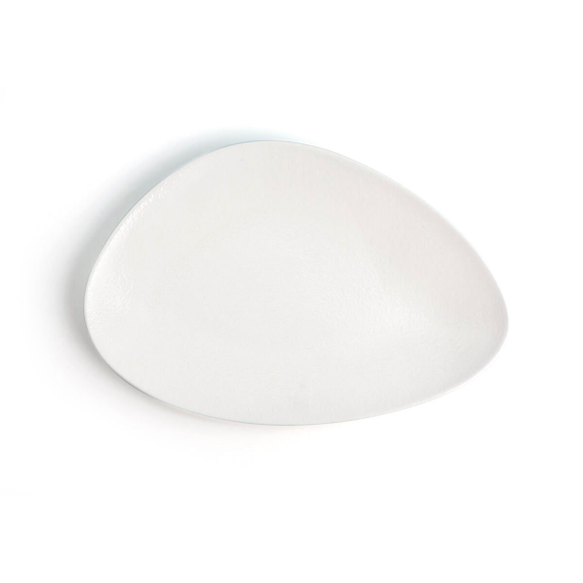 Piatto Piano Ariane Antracita Triangolare Ceramica Bianco (Ø 29 cm) (6 Unità)