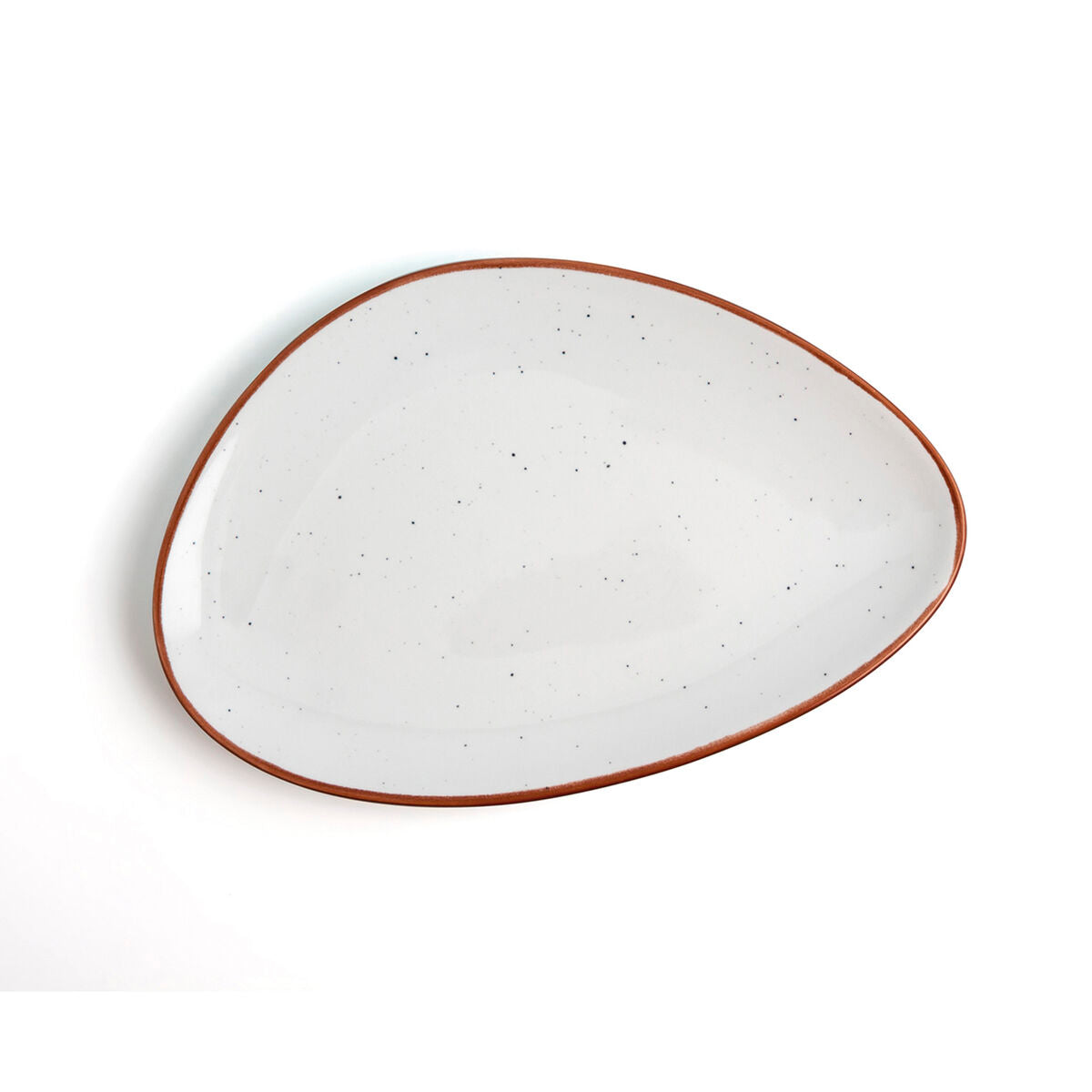 Piatto Piano Ariane Terra Triangolare Ceramica Beige (Ø 29 cm) (6 Unità)