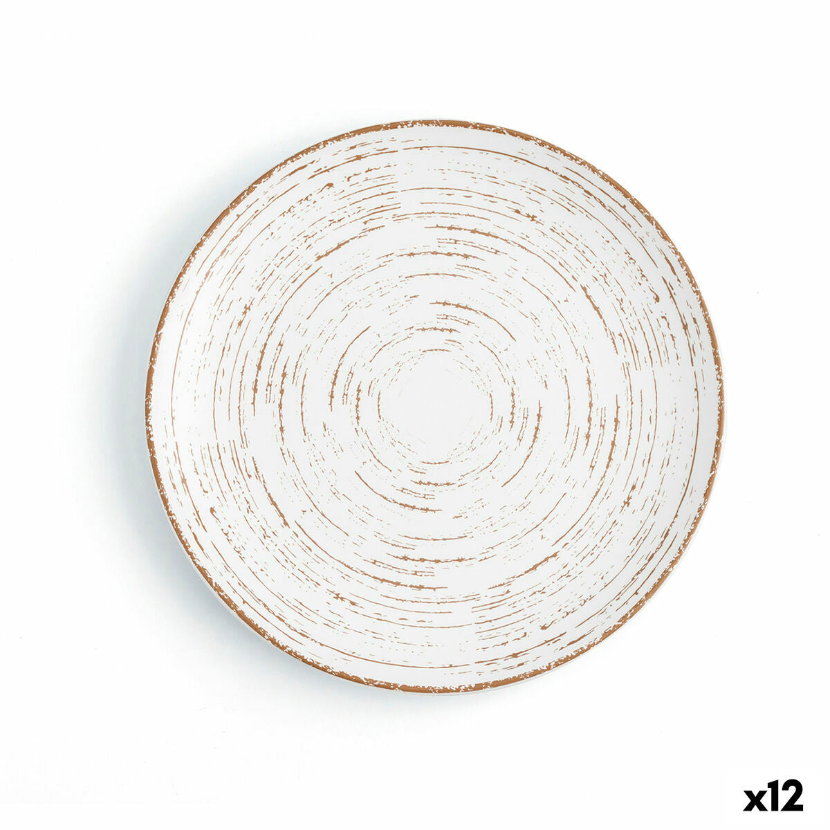 Piatto Piano Ariane Tornado Ceramica Bicolore (Ø 21 cm) (12 Unità)