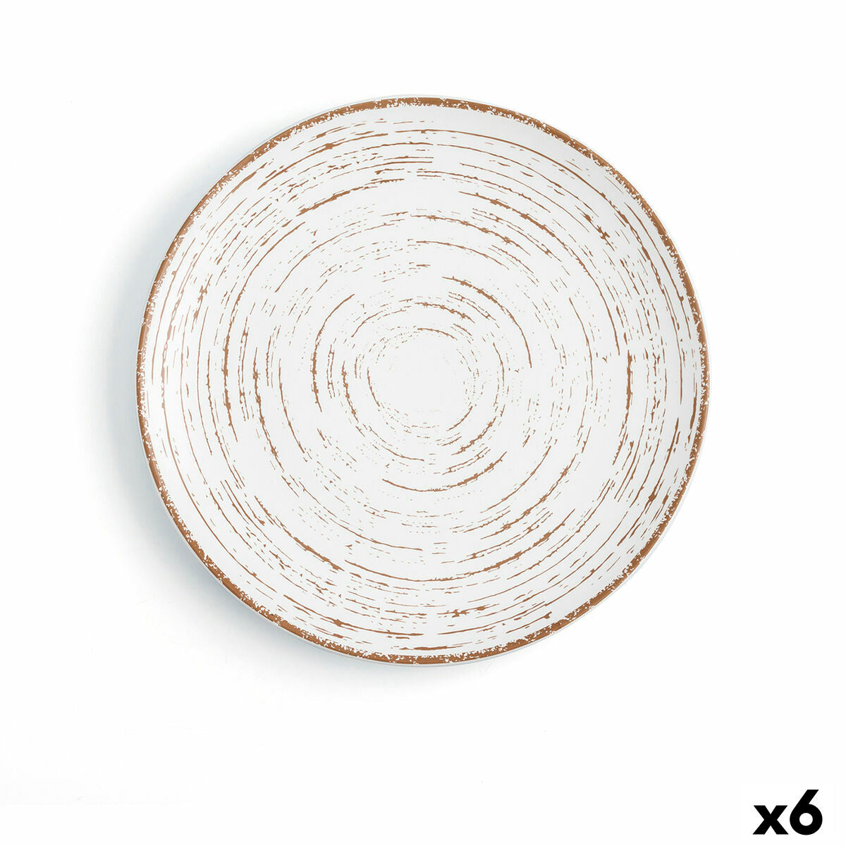 Piatto Piano Ariane Tornado Ceramica Bicolore (24 cm) (6 Unità)