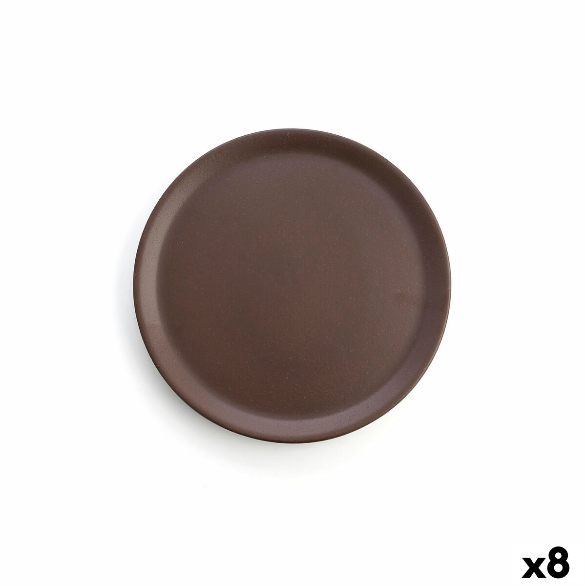 Piatto Piano Anaflor Vulcano Carne Argilla cotta Marrone Ø 31 cm (8 Unità)