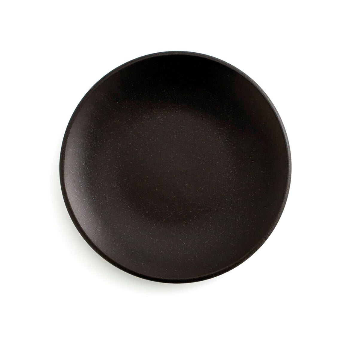 Piatto Piano Anaflor Vulcano Carne Argilla cotta Nero 25 cm (8 Unità)