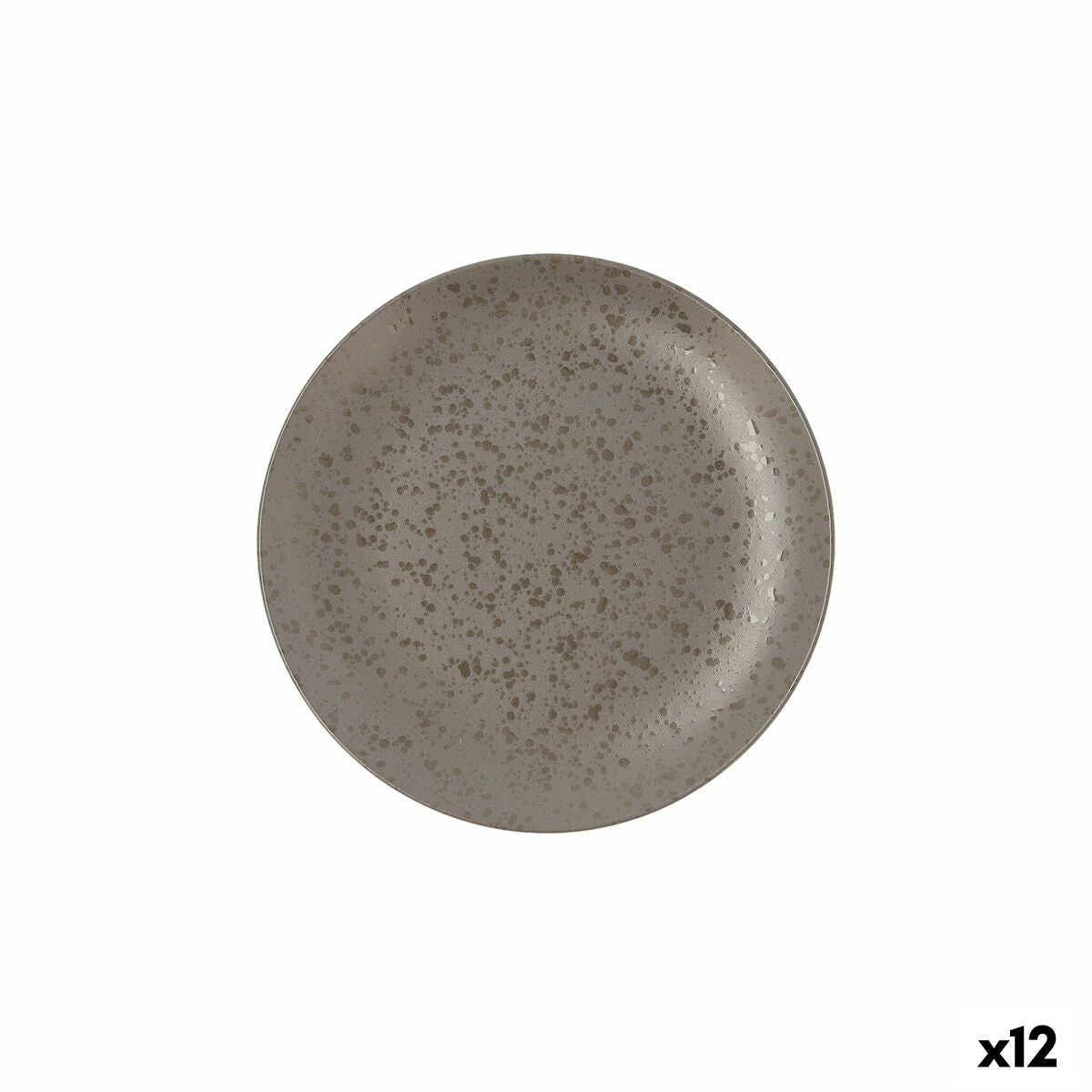 Piatto Piano Ariane Oxide Ceramica Grigio (Ø 21 cm) (12 Unità)