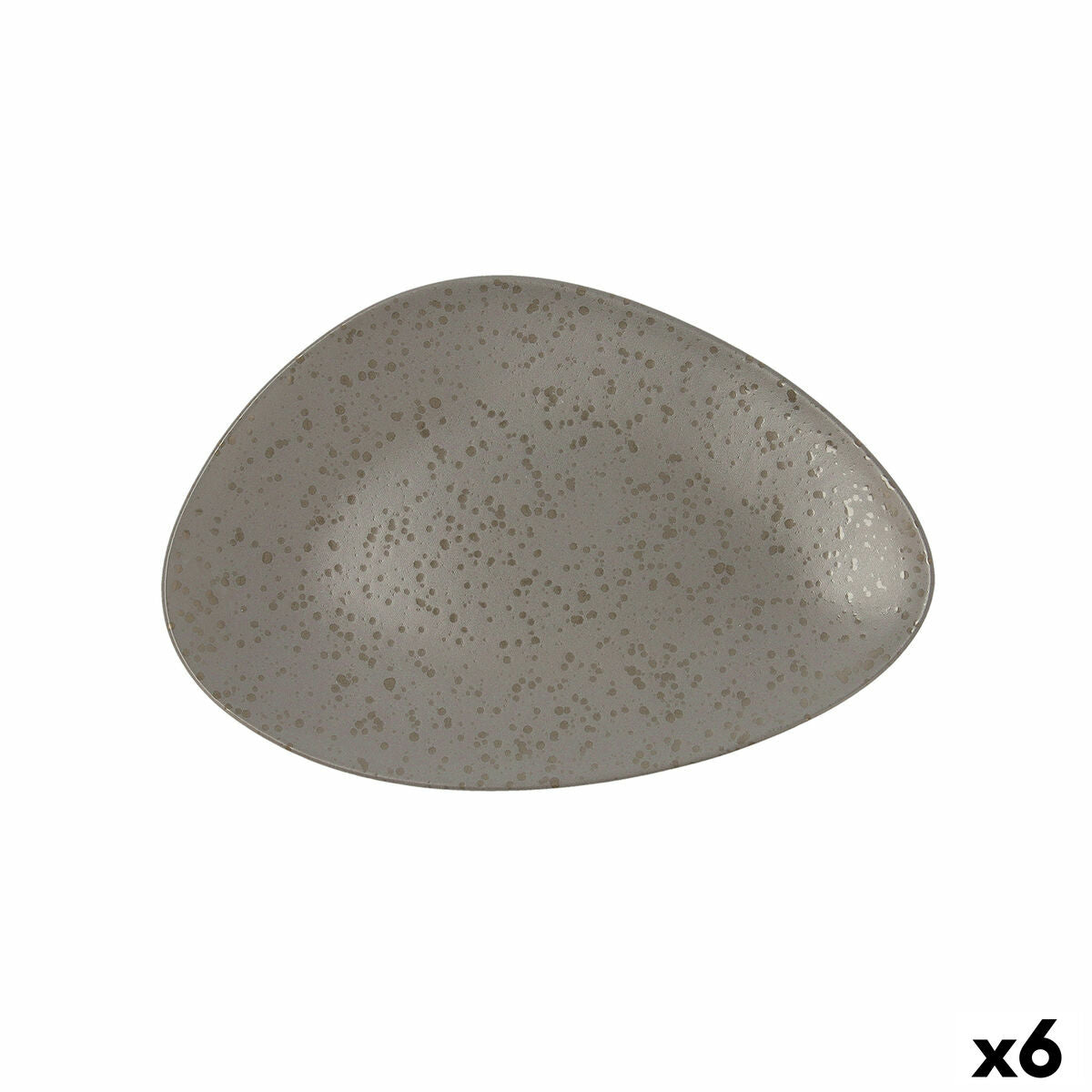 Piatto Piano Ariane Oxide Triangolare Ceramica Grigio (Ø 29 cm) (6 Unità)