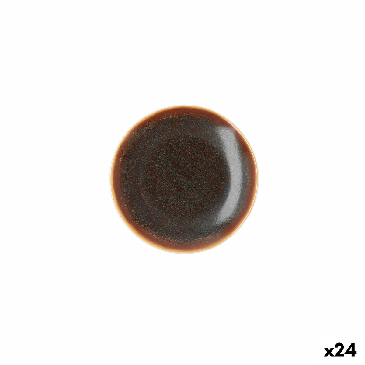 Piatto Piano Ariane Decor Ceramica Marrone (Ø 15 cm) (24 Unità)