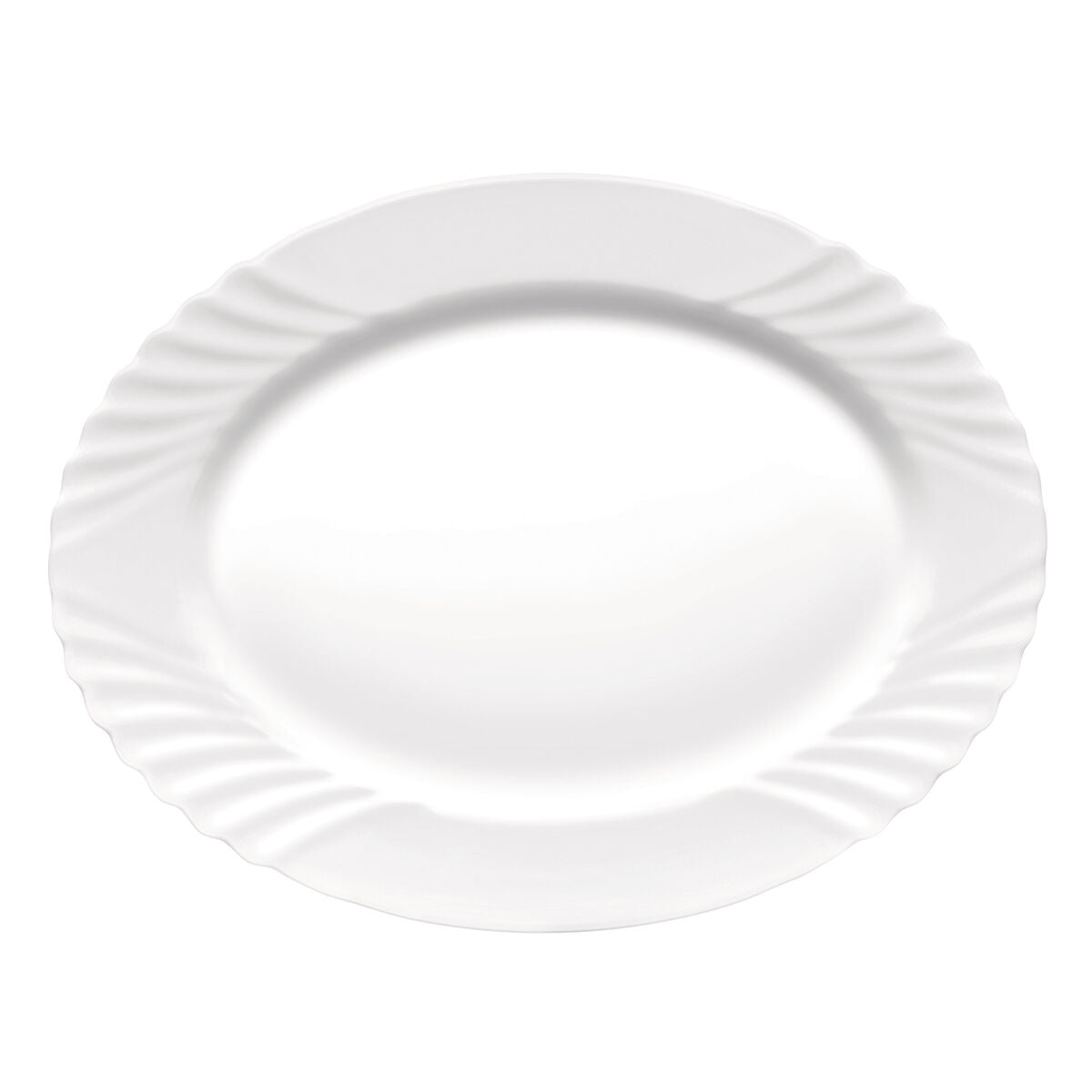 Teglia da Cucina Bormioli Rocco Ebro Ovale Bianco Vetro (36 cm) (12 Unità)